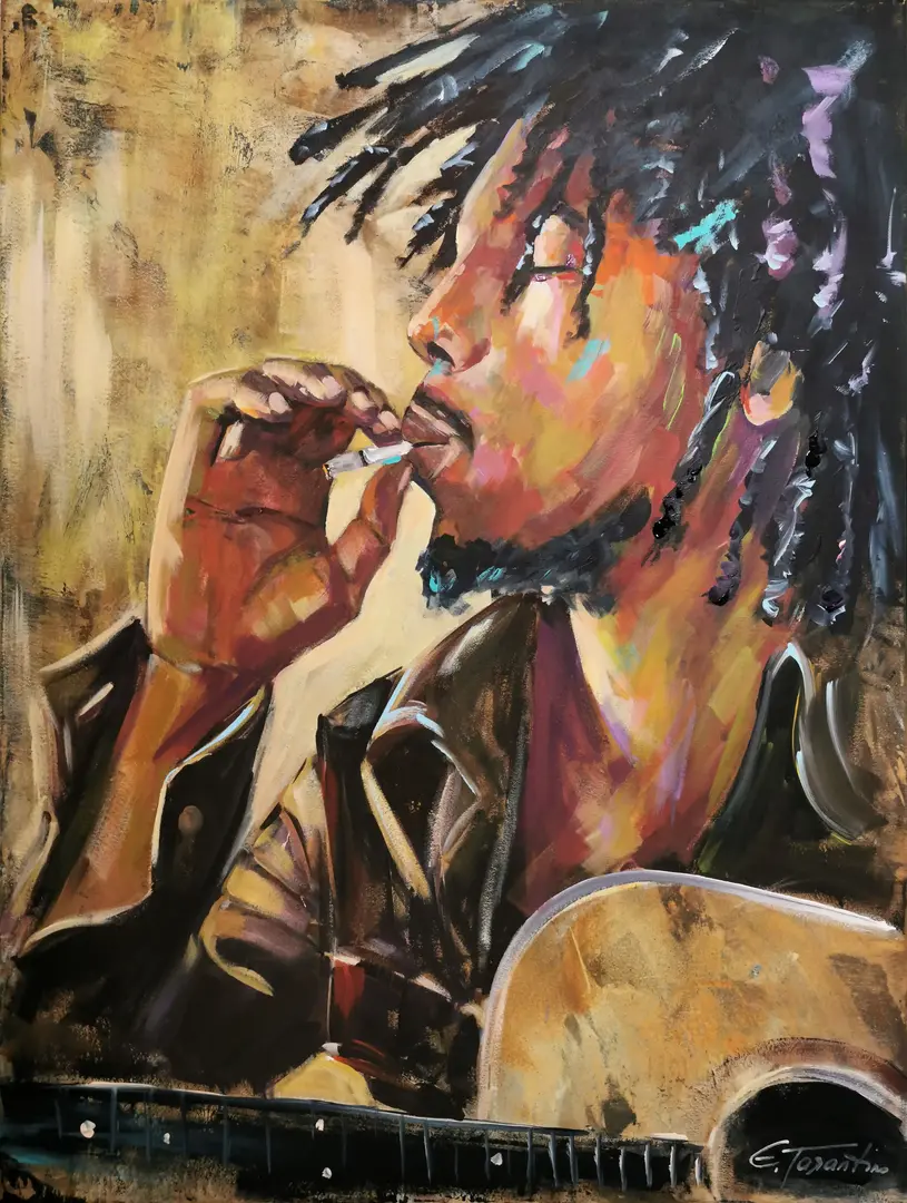 Bob Marley - Acryl auf Leinwand